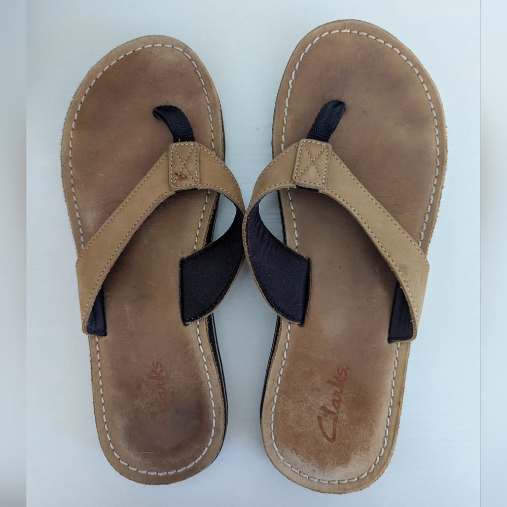 Clarks Tan Leather Sandals
